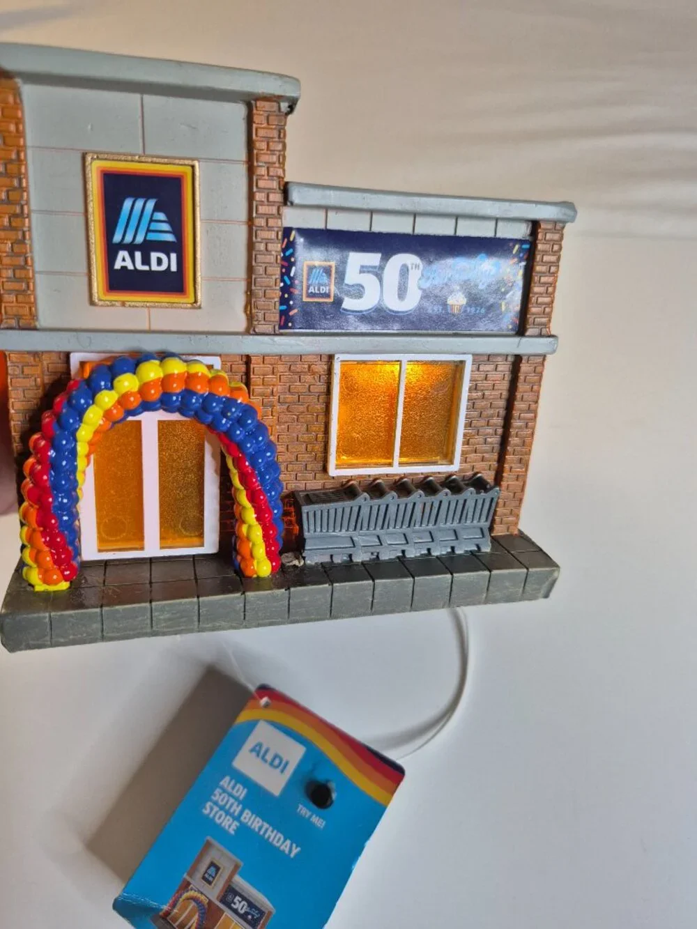 Aldi 50th Birthday Store Light Up! Balloon Arch + Aldi Die Cast US Truck, NEW